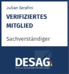 DESAG-Zertifikat: verifiziertes Mitglied Julian Serafini