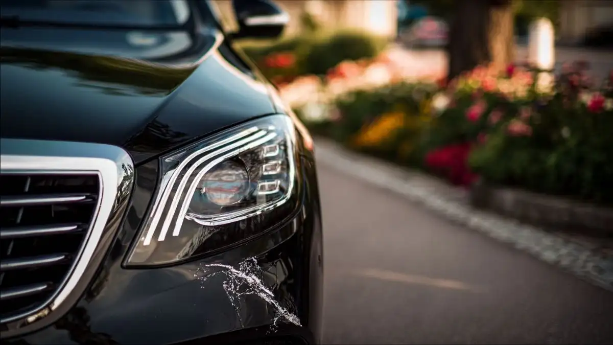 Front einer schwarzen Limousine